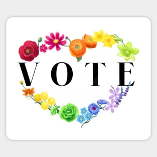 Chic Rainbow Heart Vote! Sticker